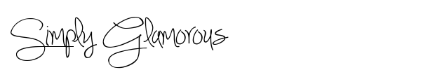 Simply Glamorous font preview